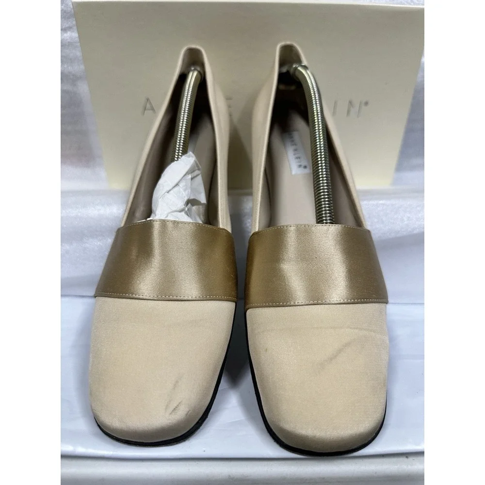 Anne Klein Champagne 2in Cream Heel A552705 Retail 165‎ Vintage Size 10 N Party